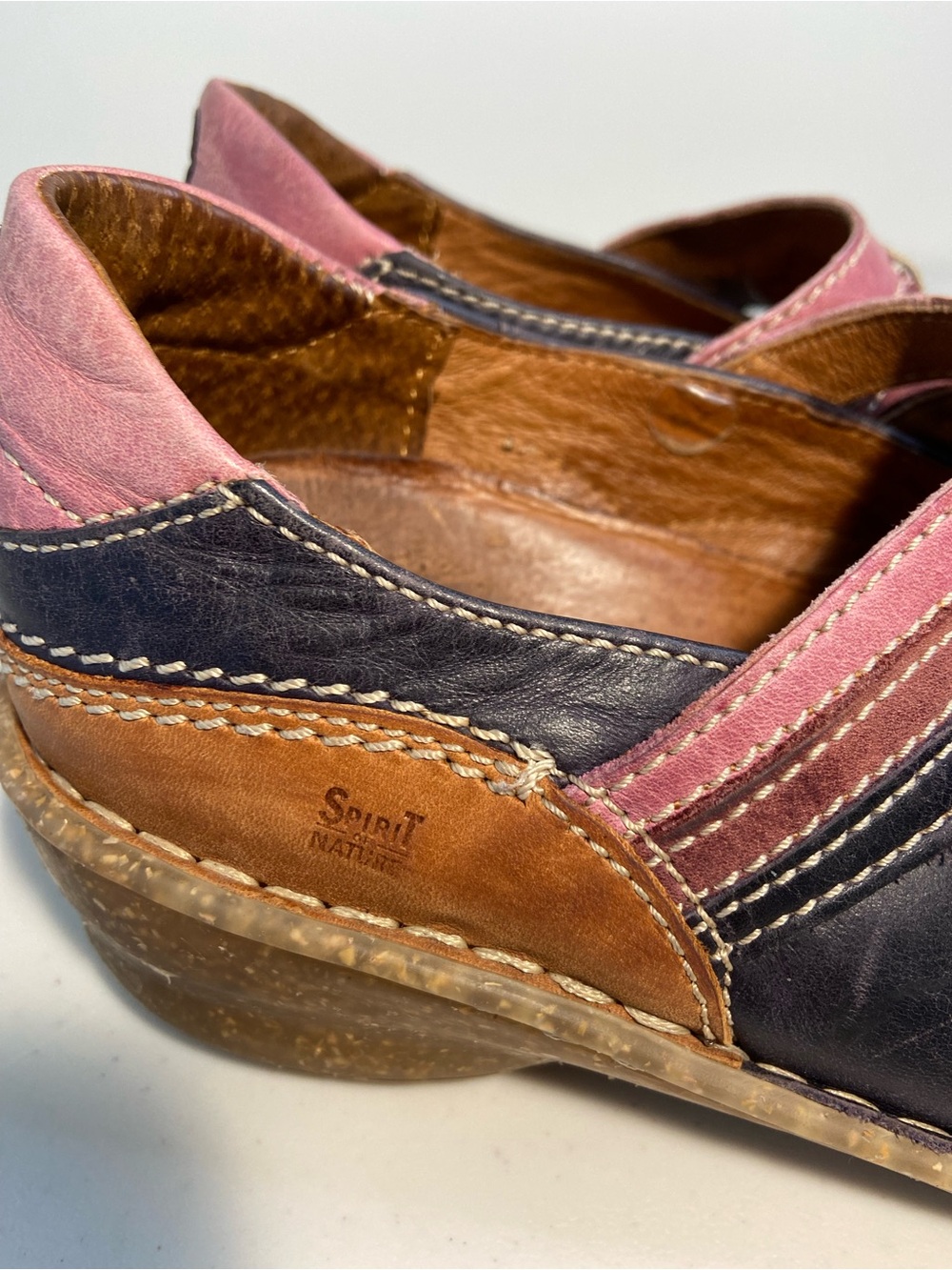 Josef Seibel Spirit Nature Comfort Mary Jane Flats in Navy and Pink SZ6 - Picture 5 of 9